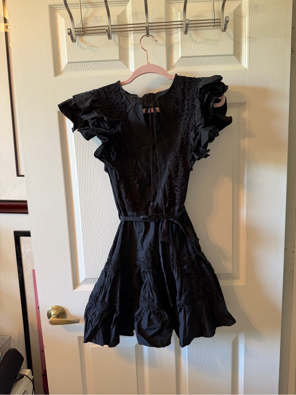 Parisian Works Black Ruffled Mini Dress